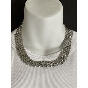 Halogen Wide Link Style Necklace Silver 16”